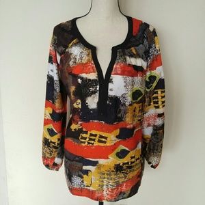 Sioni multi print long sleeved top